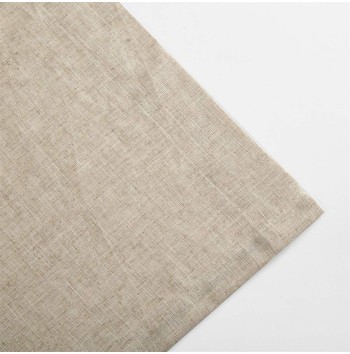 Colorblock Linen Light Brown Curtains