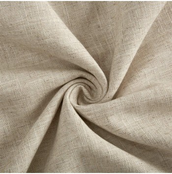 Colorblock Linen Light Brown Curtains