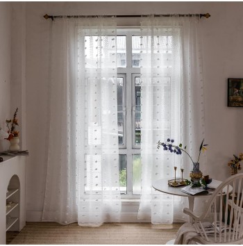 Bohemian tulle curtains