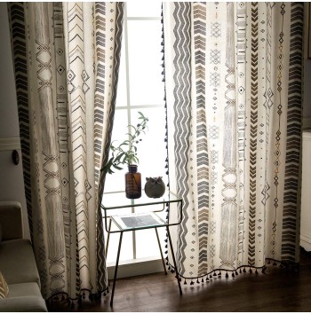 Farmhouse Cotton and Linen Blackout Curtains