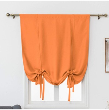 Blackout Tie Back Orange Curtains