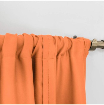 Blackout Tie Back Orange Curtains