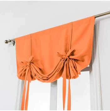 Blackout Tie Back Orange Curtains