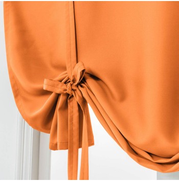 Blackout Tie Back Orange Curtains