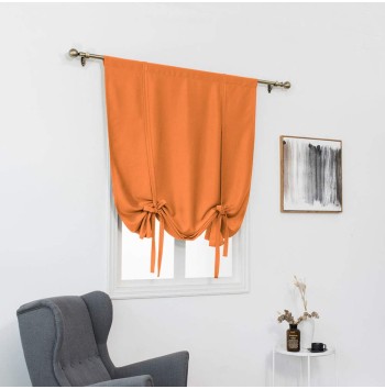 Blackout Tie Back Orange Curtains