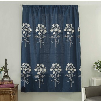 Floral embroidery sunshade curtains