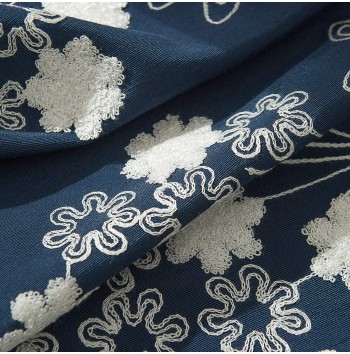 Floral embroidery sunshade curtains