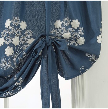 Floral embroidery sunshade curtains