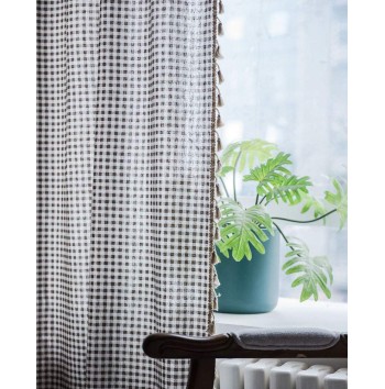 Farmhouse Coffee Cotton and Linen Curtains