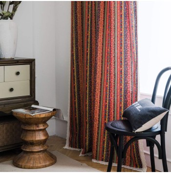 Colorful patterned blackout curtains