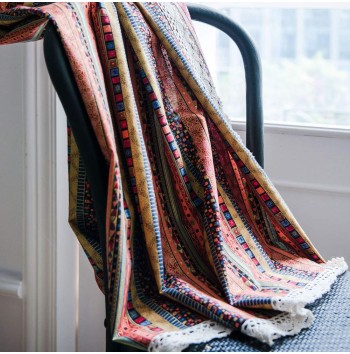 Colorful patterned blackout curtains