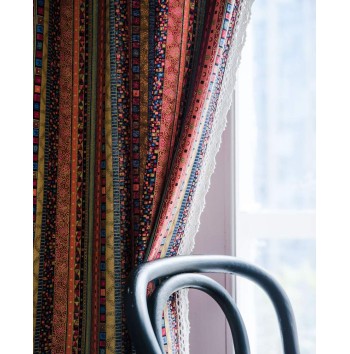 Colorful patterned blackout curtains
