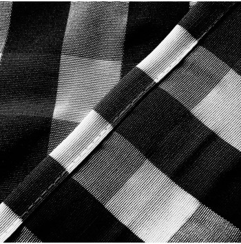 Black and White Buffalo Check Door Curtains