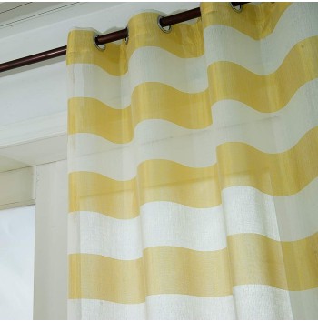 Vintage Semi-Sheer Grommet Top Curtain