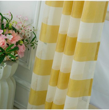 Vintage Semi-Sheer Grommet Top Curtain