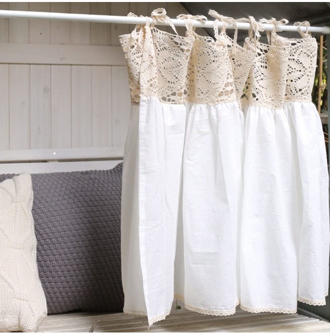 Cotton Crochet Multi-layer Curtains