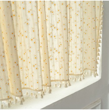 Boho Daisy Floral Cotton Curtains