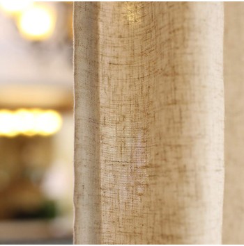 Cotton and linen tie curtains
