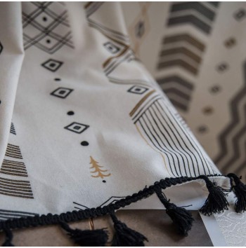 Bohemian cotton and linen curtains