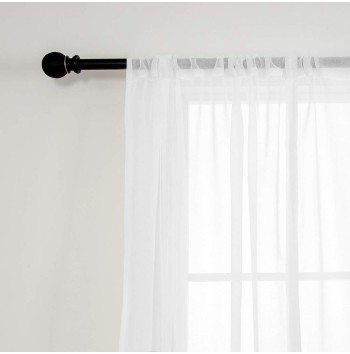 Pure color transparent tulle white curtains