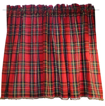 Lattice Blackout Short Curtains