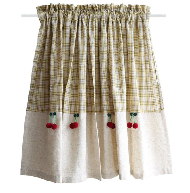Country Style Buffalo Plaid Cafe Curtains