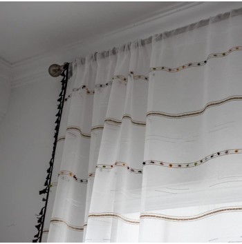 Bohemian Striped Tulle Curtains